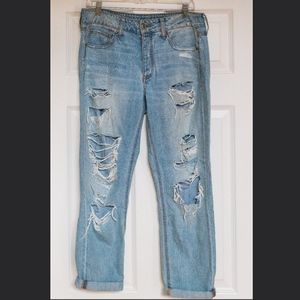 American Eagle Ripped Boyfriend Jeans